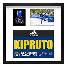 16x16 Inch Medal Display Shadow Box Picture Frame, Marathon & Triathlon Photo, Finishing Medal and Race Bib Framing Kit, 3D Medal Box Photo Frame for Medals Bibs Photos (Black)
