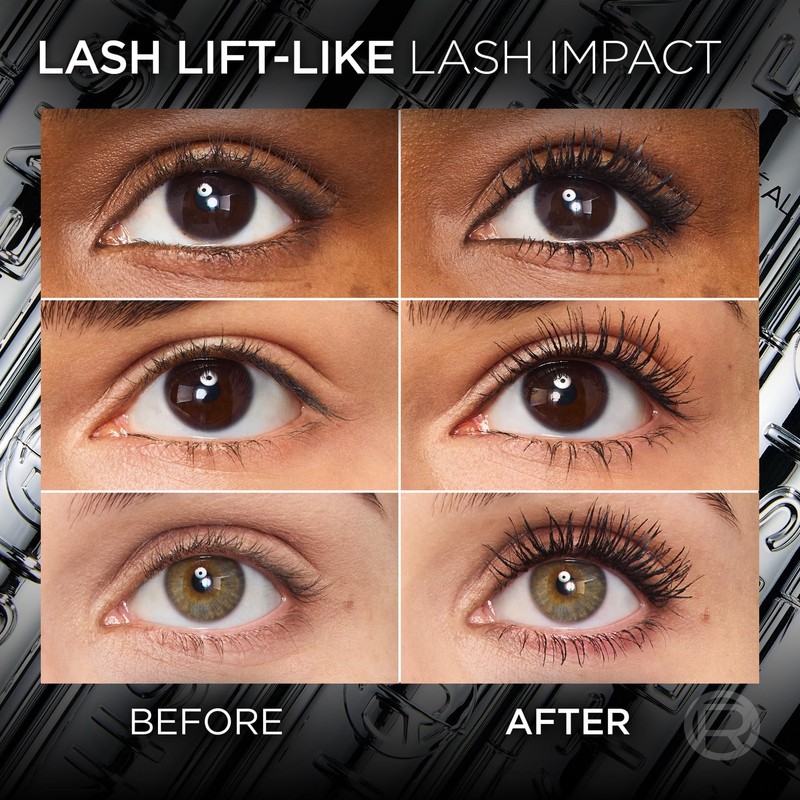 L'Oréal Paris Black Mascara, Telescopic Extensionist Mascara, Extended Length, Volume
