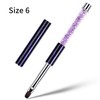Ycyan 3Pcs Oval Gel Nail Brush Set Rhinestone Handle Professional