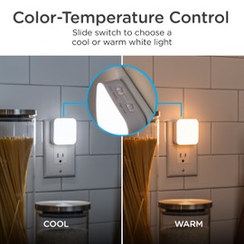 Lights By Night Lights by Night Dimmable LED Night Light, Plug-in, Dusk to Dawn Sensor, Adjustable, Compact, 4 Settings, Ambient Lighting, for Kids or Adults, Bedroom, Bathroom, Nursery, Hallway, 2 Pack, 82179