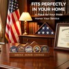 ASmileIndeep Military Challenge Coin Display Stand-Solid Wood Small Coin Holder
