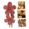 Healvian 2pcs Floral Hair Clips for Women Durable Duckbill Design