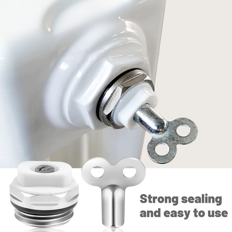 Radiator Bleed Valve with 3 Bleed Keys, Copper Bleed Valves,
