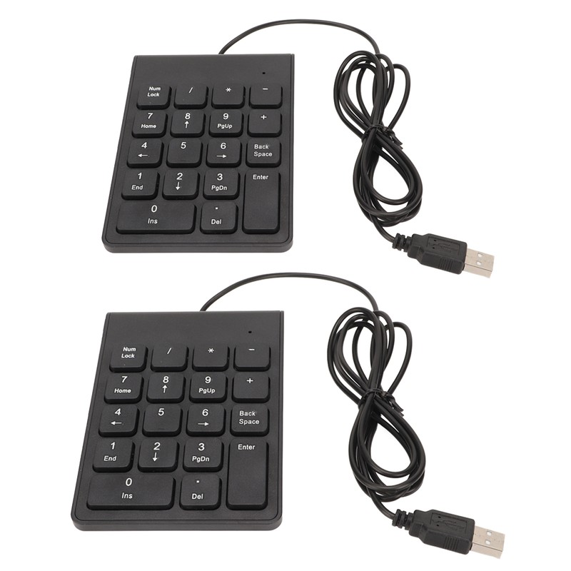 Wired Number Pad 18 Keys Ergonomic USB Plug and Play