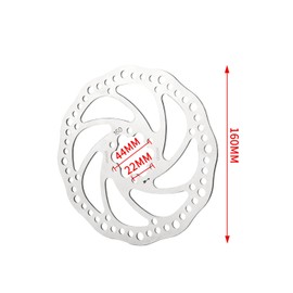 Yutuing 160mm Bike Disc Brake Rotor with 6 Bolts Fit For Road Bike, Mountain Bike, MTB or BMX - Style A