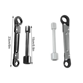 CLSSLVVBN 2pcs/Set Plumbers Professional Plumbing Tools for Nut Installation Easy to Plumbing Angle On Stop Wrench Tool Kits, Black