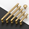 Amerdeco 10 Pack Gold knurled Cabinet Pulls 5 Inch(128mm) Hole