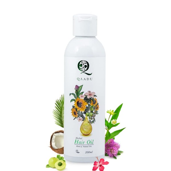 QAADU Herbal Hair Oil, Stronger Thicker hair for Men and