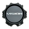 Vision Matte Black 6 Lug Wheel Center Cap C353MB-6V C353GM-6V-UP