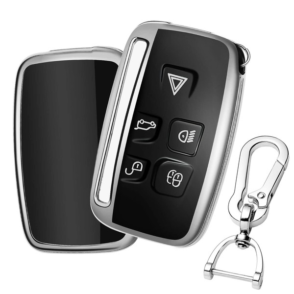 QBUC Car Key Cover for 5 Button Soft TPU with