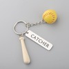FEELMEM Softball Catcher Keychain Softball Player Gift Baseball Coach Gift