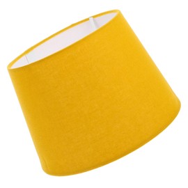 Operitacx Chinesische Pastorallampenkel Falten- Extra Große Lampenschirme Farbe Abdeckung Stofflampenschirm Schreibtischlampenschatten Schwarzer Lampenschatten Metall Yellow