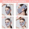 IKOPFLN 1 Stück Face Tape,Face Lifting Tape,Doppelkinn Entferner,Wiederverwendbares V Gesichtshebengürtel,Doppelkinnmaske,V-Maske