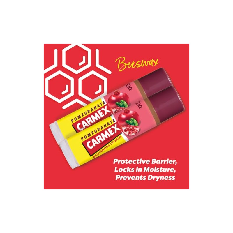 Carmex Pomegranate Click Stick Set Multipack With SPF 15 For