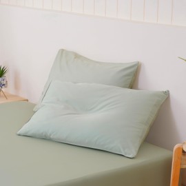 Sheet Story 100% Cotton Pillow Cases 2 Pack - 50x75cm Size, 400 Thread Count Sage Pillowcases 2 Pack - Classic, Soft and Silky Pillowcases With Extra Deep Inner Flap For Snug Fit