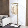 ZHBHYZ Gold clothing rack with Marble Base,Modern clothes racks for