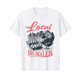 Local Egg Dealer Retro Chicken Funny Farmer Easter Adult Kid T-Shirt