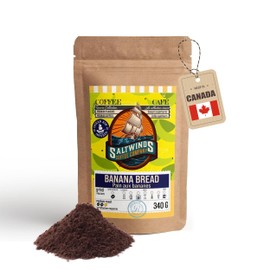 Banana Bread Ground Coffee by Saltwinds Coffee Company (340g) | Medium Roast 100% Arabica Low Acid | Delicious Flavoured Freshly Roasted in the Maritimes