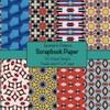Pretty Geometric Scrapbook Paper Book: Scrapbooking Paper size 8" x