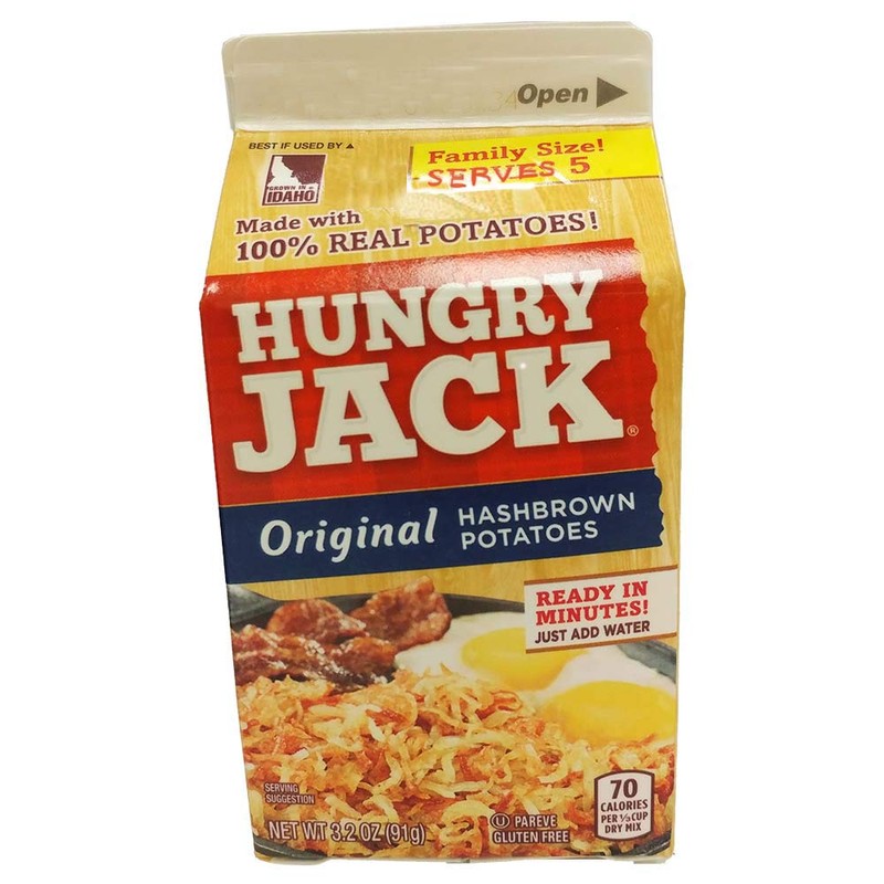 Hungry Jack Original Hash brown Potatoes 3.2 Oz (8 Pack)