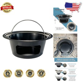 Effortless Ash Cleanup Can with Lid for Big Green Egg Grill - Rust Resistant