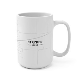 Hometown Bias Stryker, Ohio OH Map Mug (15 oz)