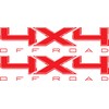 Vinylmark LLC Replacement 4x4 Decals (Red) - 2009 to 2014