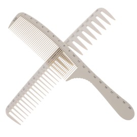 SAFIGLE 2Pcs Haircut Combs Dual Teeth Hairdressing Combs for Styling Cutting Static Heat Resistant Barber Tools Wide Fine Teeth for Professional Home Use