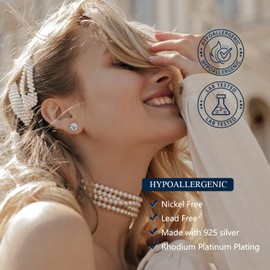 Delzzad Jewelry Moissanite Stud Earrings, S925 Sterling Silver Unisex Earring, Gold/Silver Earrings For Men Women Gift (4mm(0.3ct*2), Golden)