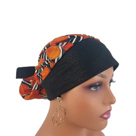 Bouffant Medical Cap – Autumn Elegance - Pumpkin Arrangements - Sweatband Ponytail Pouch Tie Back Hats. Scrub Hat for Women & Men tie Back. Nurses Hats Ponytail Holder Dr. Hats. Long Hair.