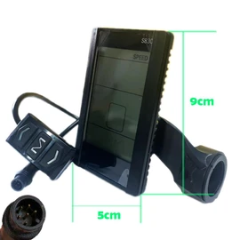 NULKOMMA Electric Bike LCD Display Control Panel with Waterproof 6 Pin Male Connector S830 Ebike Conversion Kit 36V USB Bike Speed Meter with Waterproof Connector