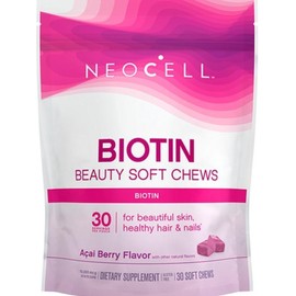 Neocell, Biotin Bursts, Acai Berry Flavor, 10,000 mcg , 30 Soft Chews