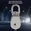 HARLUE 4PCS Single Pulley Block M15 Stainless Steel Small Pulley