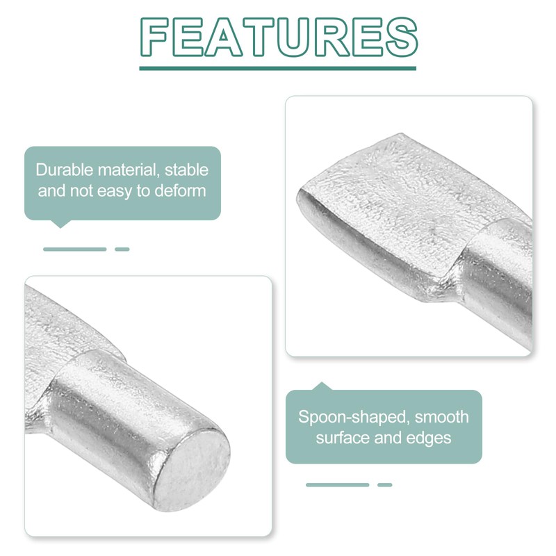 sourcing map 20Pcs Shelf Support Pegs, 5mm Spoon Shape Shelf