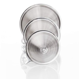 Kerafactum® - Minitrichter 3 er Funnel Set Stainless steel Trichterset Mini with the Ø 4,5 5,5 7,5 cm