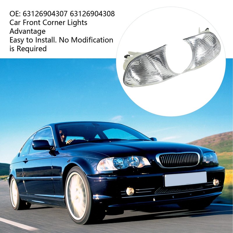 Car Front Corner Lights Clear Lens Turn Signal Lights for
