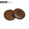 HARFINGTON 30pcs 36L Wooden Sewing Button 7/8"(23mm) 4 Holes Wood