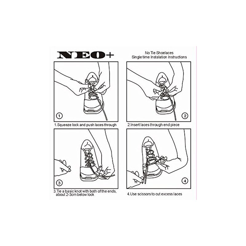 Packs of Elastic Lock Shoelaces For Running & Triathlon -
