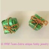 Team-Zebra Mini PRESENT Funky EARRINGS Holiday Package Party Gift St