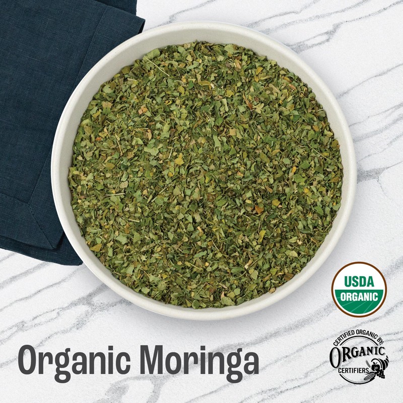 J MAC BOTANICALS Organic Moringa Leaves, malunggay leaf, Whole Green