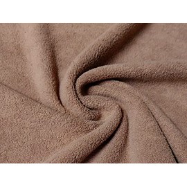 Jersey Fine Sherpa Fleece Fur Fabric Material Camel, 1Mtr - 150cm x 100cm