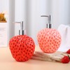 WAIT FLY Strawberry Shaped Soap Dispenser with Removable Pump, Refillable