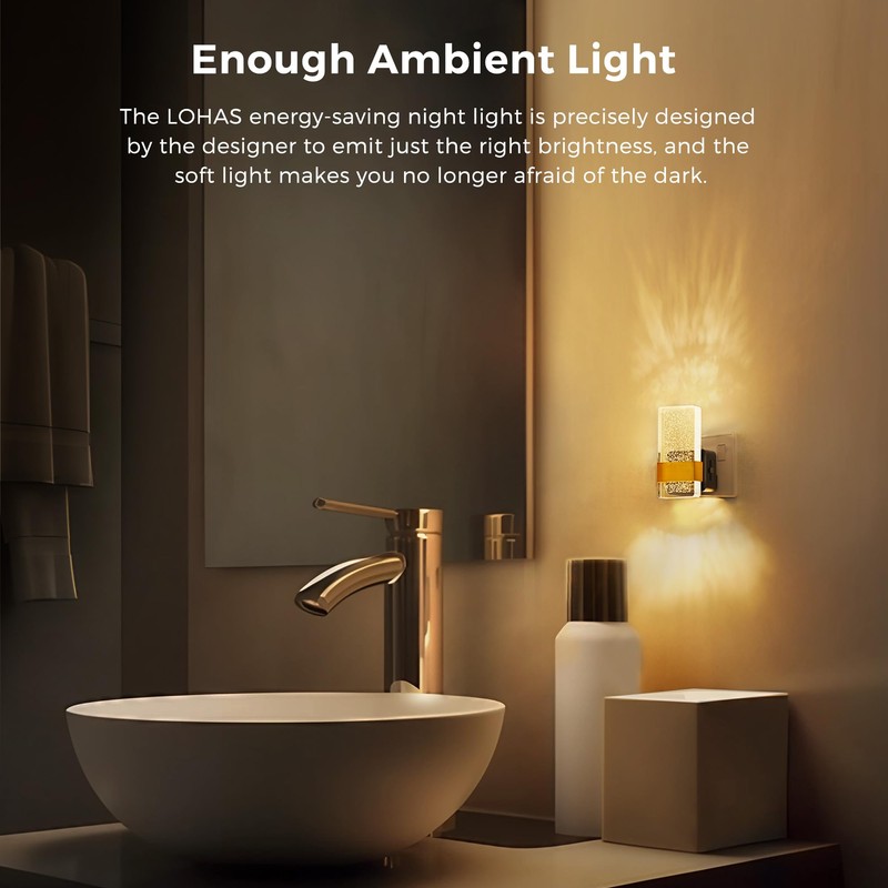 LOHAS-LED Night Light, Plug in Night Light with Light Sensor,