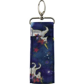 Birdz 1 UNICORN Patterned Material Lip Balm Holsters LIPSTICK HOLDER WITH Metal Clip