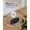Digital Alarm Clock for Bedrooms, Digital Clock with Modern Curved