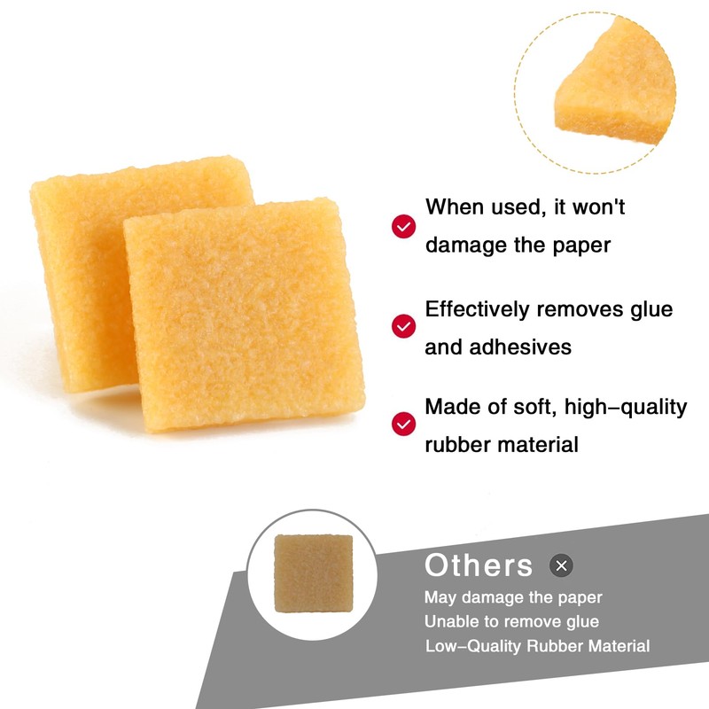 WHTCHSU 1Pcs Glue and Residue Eraser Rubber Cement Cleaner for