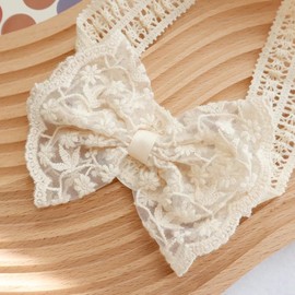 Baby Hair Band Wide Stretch Headband Cute Kids Headband Parent and Child Hair Band Photo Decoration Baby Birthday Full Moon Decoration (Beige, Style)