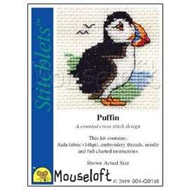 Mouseloft Stitchlet - Puffin - mini counted cross stitch kit