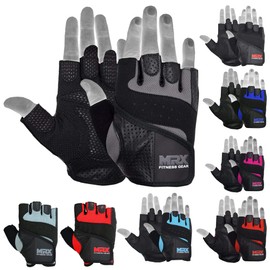 MRX Weight Lifting Gloves Pro Series Gym Fitness Workout Bodybuilding Leather Glove Men/Women Grey (X-Large)