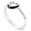Vir Jewels 1/20 cttw Black Diamond Heart Ring .925 Sterling